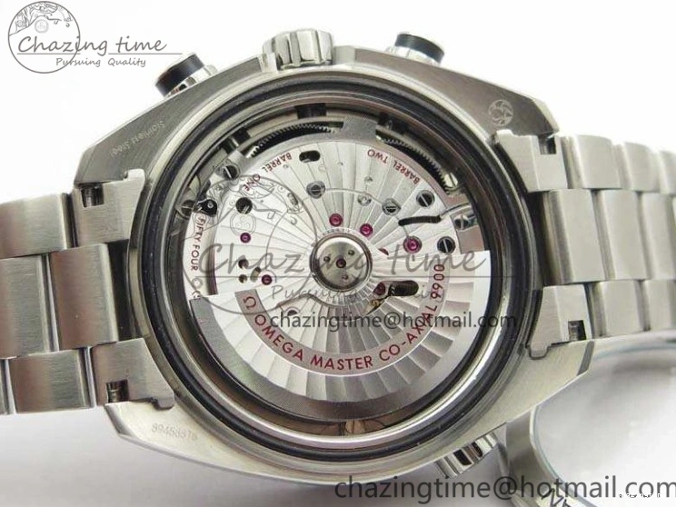 0227 Planet Ocean Master Chrono SS OM 1:1 Best Edition Gray Dial On SS Bracelet A9900 V Efficient 8116